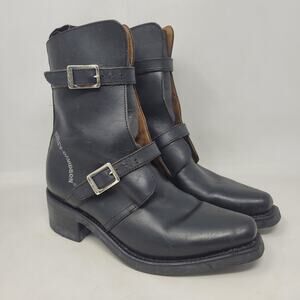 Harley-Davidson Black Leather Moto Boots